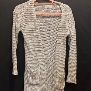 Pink Rose Brand Textured Knit Cardigan in Cream ~ Small